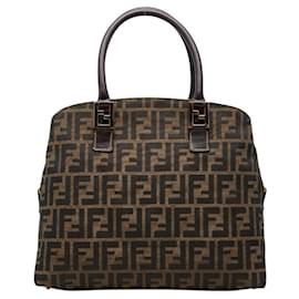 Fendi Zucca Handtasche aus Canvas Beige Schwarz
