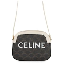Borsa a spalla Celine marrone e bianca - Céline