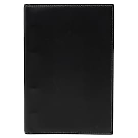Capa de planejador de sistema em couro preto Hermès