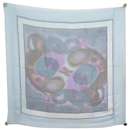 CHANEL LOGO CC MOTIF WATERCOLOUR SQUARE 90 SILK MUSLIN SCARF - Chanel