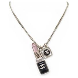 NUOVO COLLANA CHANEL PENDENTI LOGO CC ROSSETTO ROSSO AB7670 2022 COLLANA
