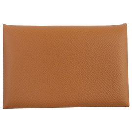 Tarjetero de cuero Epsom Calvi de Hermès
