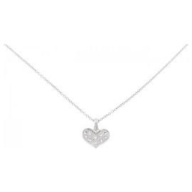 Autre Marque Collana con diamante a forma di cuore Au750