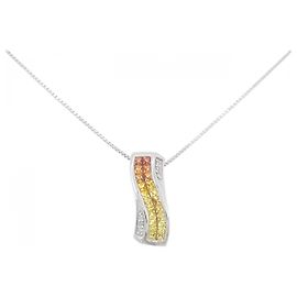 Autre Marque Collana in diamante di zaffiro Au750