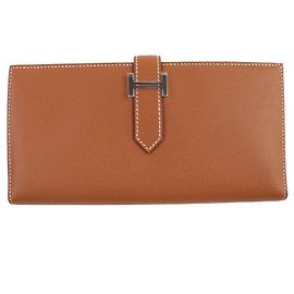 Cartera Larga de Cuero Beansufla Vaugham de Hermès
