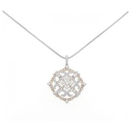 Autre Marque Collana di diamanti in oro bianco Au750 e oro rosa Au750