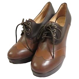 Bally Leder Schnürstiefel mit Plateau