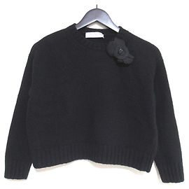 Valentino Pullover aus reiner Wolle mit Blumenmotiv