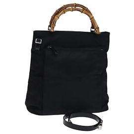 Gucci Vintage de nylon con asa de bambú