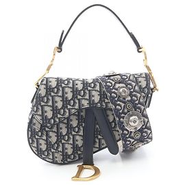 Borsa a mano mini oblique jacquard Dior Saddle di Christian Dior a 2 vie