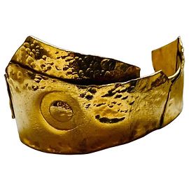 Autre Marque David Rucli Bracciale Scultura in Bronzo Dorato