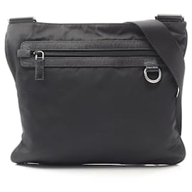 Borsa a spalla con logo triangolare Prada
