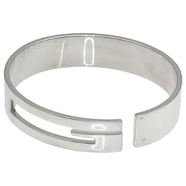 Bracciale in argento con logo G ritagliato di Gucci