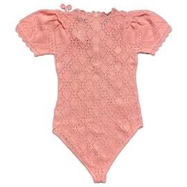 LoveShackFancy Bodysuit Forte - Peach Melba