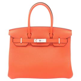 Bolsa Hermès Birkin 30 na cor laranja
