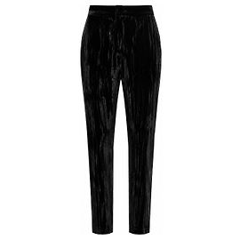 Saint Laurent Schwarze Kristallsamt-Hose