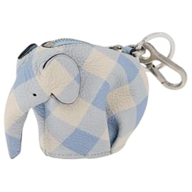 LOEWE Portachiavi Elefante in Pelle Azzurro Chiaro Auth 178998SAM - Loewe