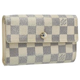 LOUIS VUITTON Portafoglio Alexandra Damier Azur Auth bs35094