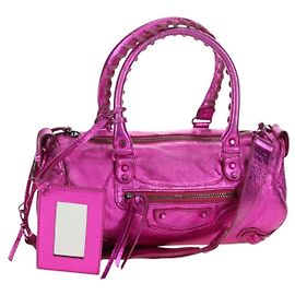 BALENCIAGA Mini Twiggy Borsa a Mano in Pelle 2in1 Rosa 138223 Auth 177133V