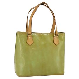 LOUIS VUITTON Borsa a Mano Monogram Vernis Houston Blu Baby M91005 LV Auth 178479