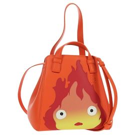LOEWE - Borsa Amaca Calcifer Nugget in Pelle Arancione Auth am11499SM di Studio Ghibli