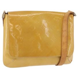 LOUIS VUITTON Borsa Thompson Street Monogram Vernis Beige M91301 LV Auth bs34831
