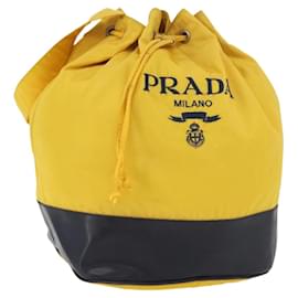Borsa a Spalla PRADA in Nylon Giallo Argento Autentica bs34799A - Prada
