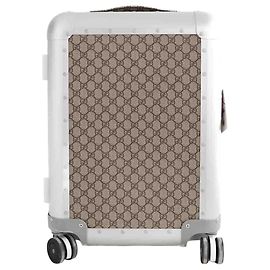 Gucci Valigia a rotelle beige