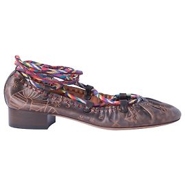 Ballerine in pelle stampata Valentino Garavani in marrone