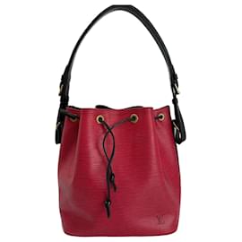 Sac à main Louis Vuitton Petite Noe Epi Rouge et Noir