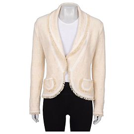 Chaqueta cárdigan Christian Dior de mezcla de lana texturizada - Talla 42/XL de segunda mano