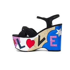 Saint Laurent Candy Love Sandali Platform Multicolore