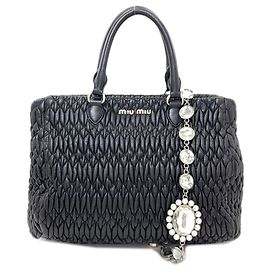 Borsa Tote 2-Way in Matelassé di Cristallo Miu Miu