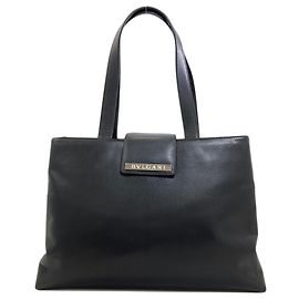 Bulgari Borsa in pelle nera Bvlgari