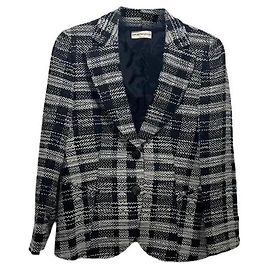 Blazer Emporio Armani a cuadros blanco y negro