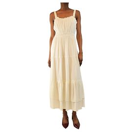 Paige Jeans Weißes gestuftes Sommerkleid - Größe S
