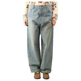 Autre Marque Blue washed Wide-Leg-Jeans - Größe L