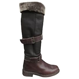 Botas Paraboot Lycia de cuero y shearling