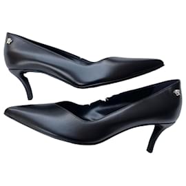 Décolleté Versace Medusa in pelle nera
