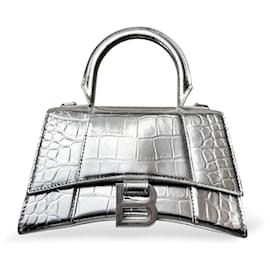 Balenciaga Borsa Hourglass Top Handle Argento