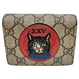 Mini portafoglio bi-fold Mystic Cat Gucci
