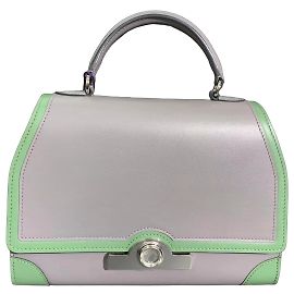 Borsa Moynat Rejane Grigio Elefante e Verde Menta