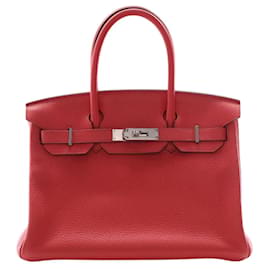 Hermès Red Clemence Birkin Retourne 30