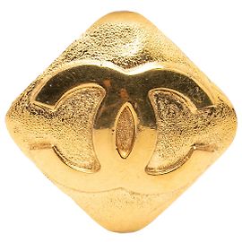 Spilla Chanel Gold CC placcata oro e diamanti