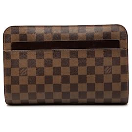 Louis Vuitton Pochette Saint Louis in Damier Ebene marrone