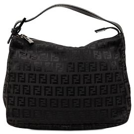 Borsa a mano Fendi in tela Zucchino nera