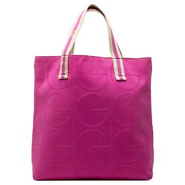 Gucci Tote aus pinkfarbener Canvas mit G-Monogramm