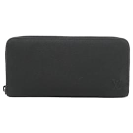 Louis Vuitton Zippy Wallet Vertical Black Leather Pony-style