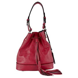 Borsa a tracolla in pelle rossa Prada