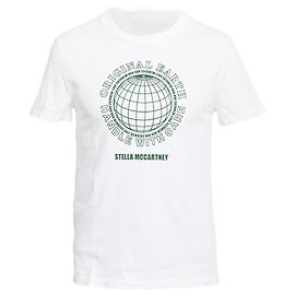 Stella Mc Cartney T-shirt Original Earth in cotone bianco Stella Mccartney